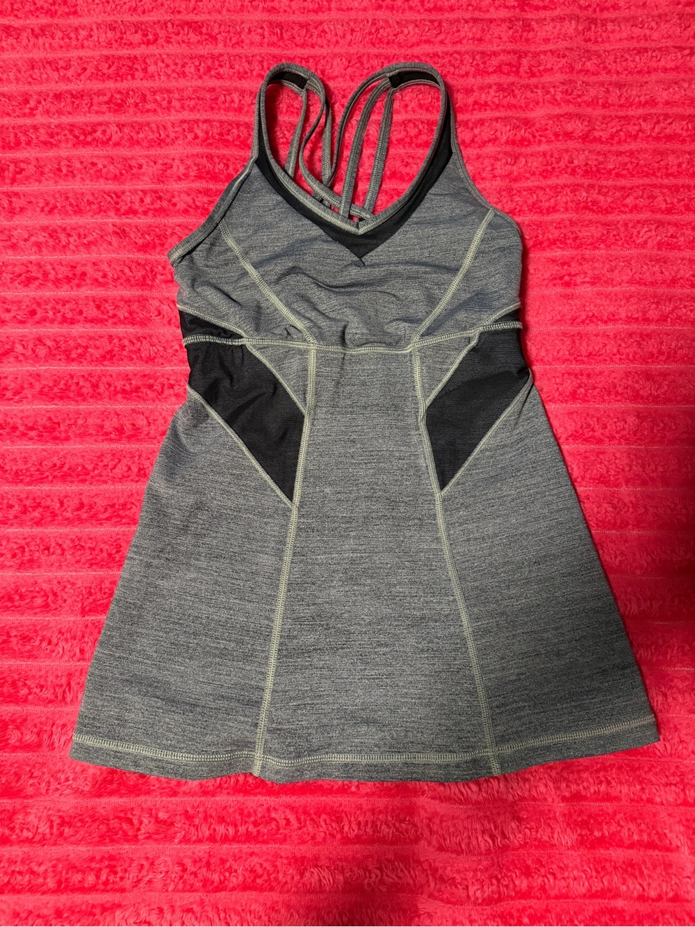 lululemon athletica Grey Tank Dress with Black Side Panels